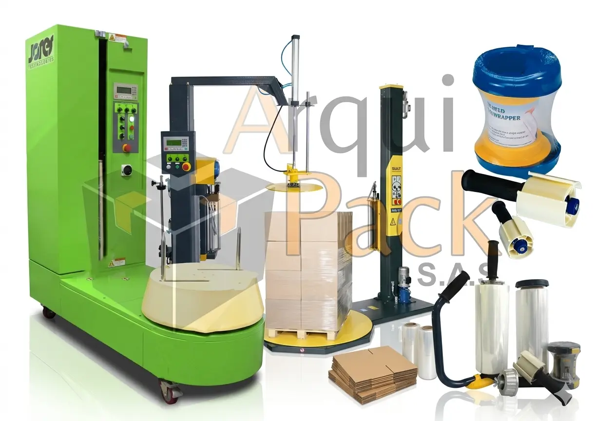 Dispensadores y embobinadoras stretch Colombia Arquipack