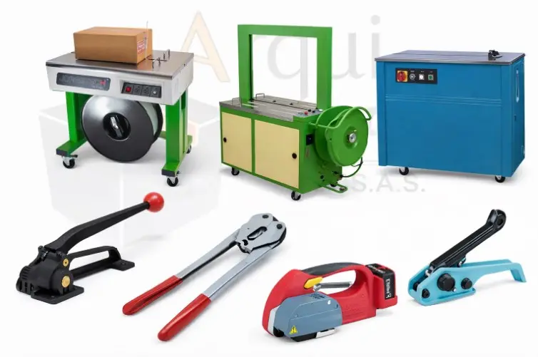 Máquinas para zuncho tensionadora grapadora Colombia Arquipack